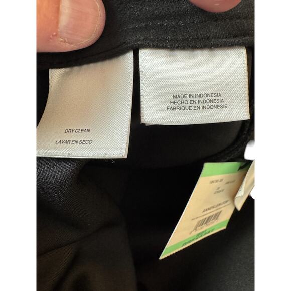 Anne Klein Womens Faux Suede Flared Skirt Black Size 8 NWT Knee Length - Picture 4 of 12